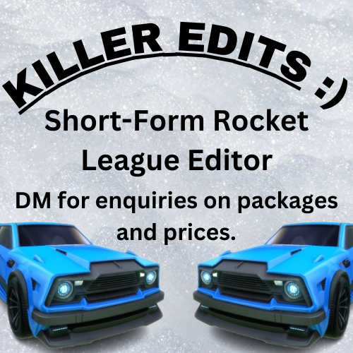 KillerCode__'s tweet photo. Hey, I am a short-form editor and I mainly edit Rocket League short videos. If you're looking for someone to edit your short videos for you, feel free to send me a dm and we can discuss everything. 🙂
DM FOR ENQUIRIES!!!!!!!!! :D https://t.co/ODr98yhnKT