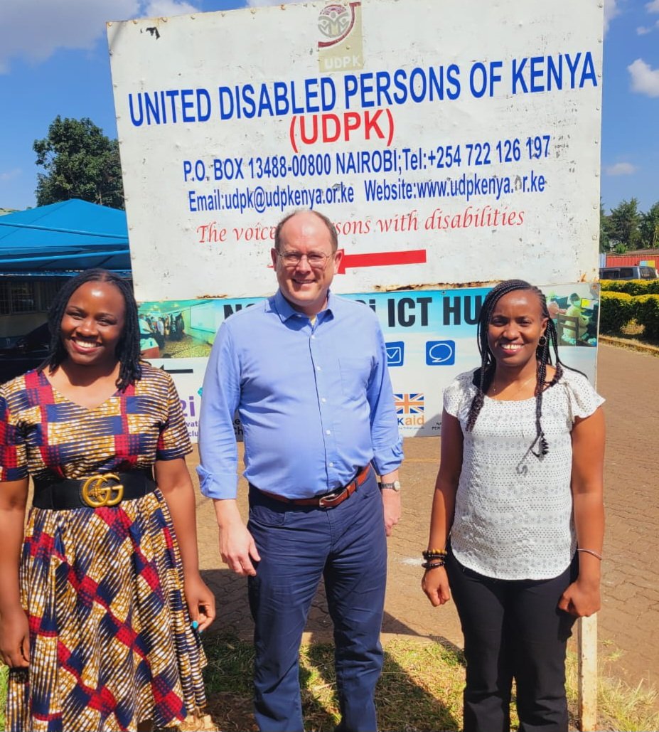 UDPKenya's tweet photo. We were honored to host @ElizabethOmbati, a Professional Fellows Program #ProFellows (#PFP) alumnus, along with her mentor, Dr. Evans Dean, the Associate Director of Community Services, Kansas University Centre on Disabilities (KUCD)

They shared insights into Liz's inspiring follow-on project focused on empowering #women with #disabilities in leadership. It was a valuable opportunity to learn and exchange ideas on driving #inclusion and #representation in leadership spaces.
 
@SallyNduta1 @USEmbassyKenya