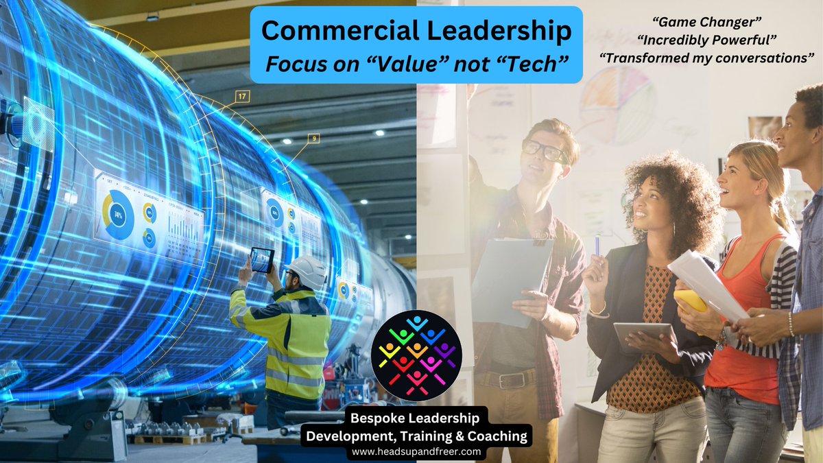 markfreer2's tweet photo. 🤔 How effective is the #commercial #leadership in your team?

💯 Many teams get fixated on the "#Tech" in their solutions rather than the "#Value" it creates when talking to #clients or #partners

👉 Want to #transform your commercial team's #conversations?  Please get in touch https://t.co/Dl7nQBLkmc