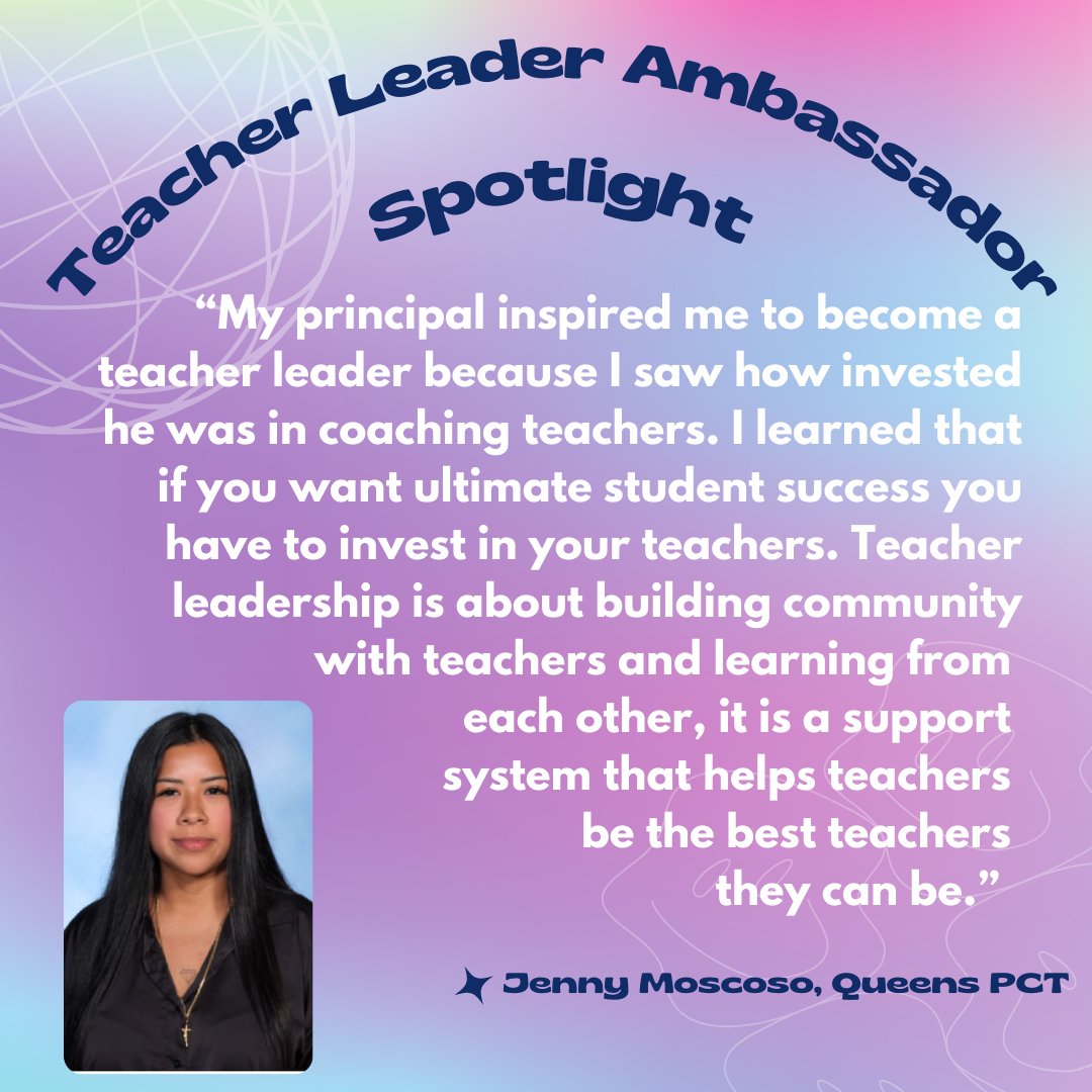 📣 Today's the day to learn about taking on the teacher leader role in your school! The TCP application is OPEN &amp; teacher leaders, like Jenny, are available to chat with NYC teachers about this opportunity. Schedule a meeting today! bit.ly/3EwaUXt