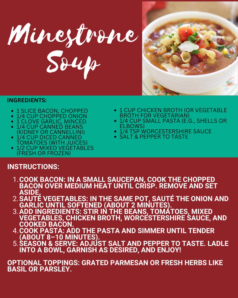 CMHA_MPS's tweet photo. January is National Soup Month! There's nothing like a warm bowl of soup to bring comfort, spark memories, and bring people together. Share your favorite recipes in the comments and check out CMHA Muskoka-Parry Sound’s cozy picks—perfect for beating the winter blues! https://t.co/Z61ssYKKWY