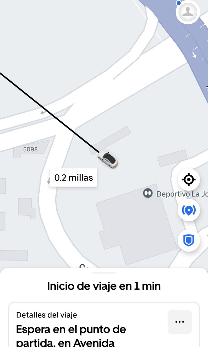 Estoy en camino. Mi uber está por aterrizar 😊