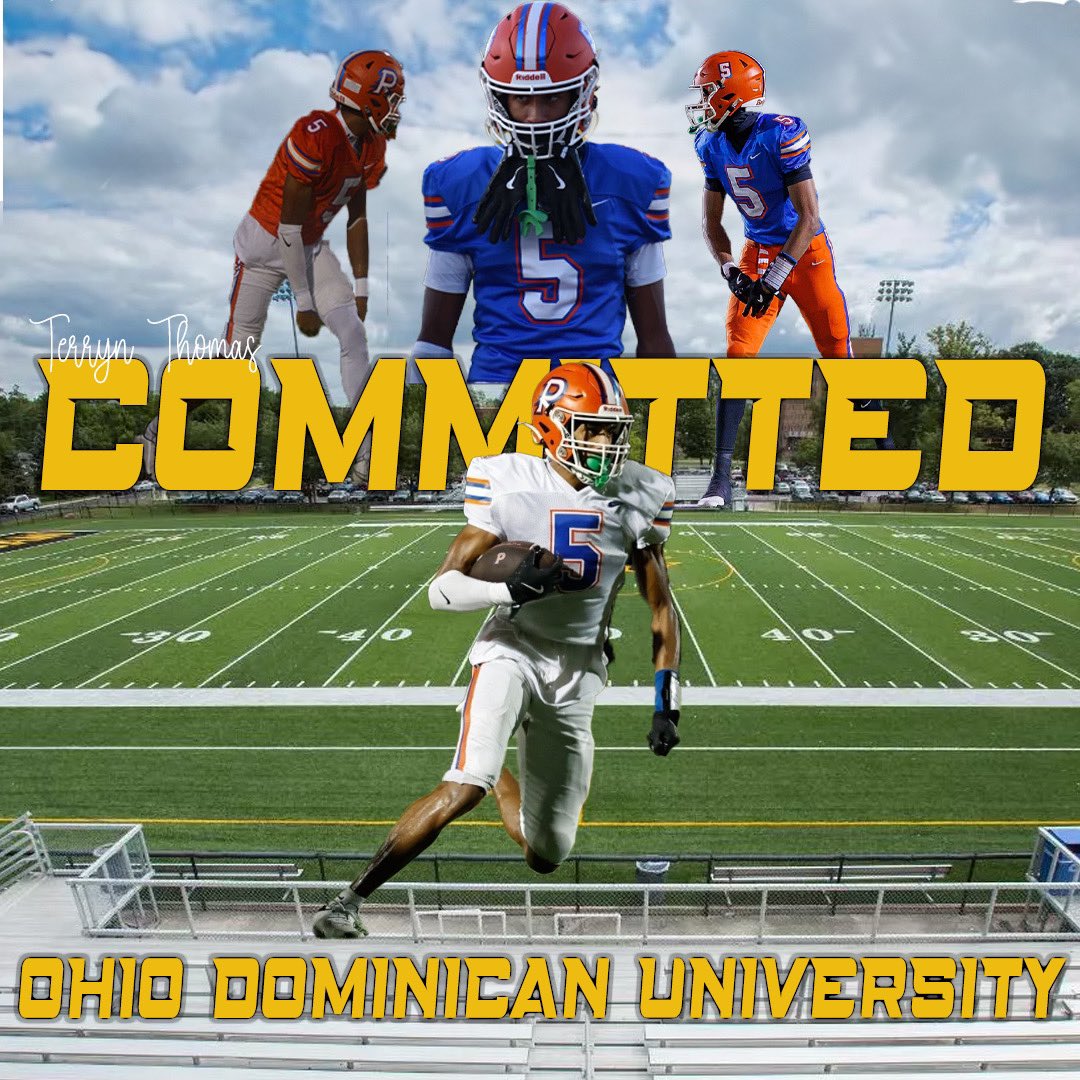 Terryn (@terryn_12) on Twitter photo After a lot of thought and prayer, I’m proud to announce my commitment to Ohio Dominican to continue my academic and football career. Thank you to my family, coaches, and teammates for suppor ing me every step of the way. Ready to work <a href="/OhioDominicanFB/">Ohio Dominican Football</a> #Committed #GoPanthers After a lot of thought and prayer, I’m proud to announce my commitment to Ohio Dominican to continue my academic and football career. Thank you to my family, coaches, and teammates for suppor ing me every step of the way. Ready to work <a href="/OhioDominicanFB/">Ohio Dominican Football</a> #Committed #GoPanthers