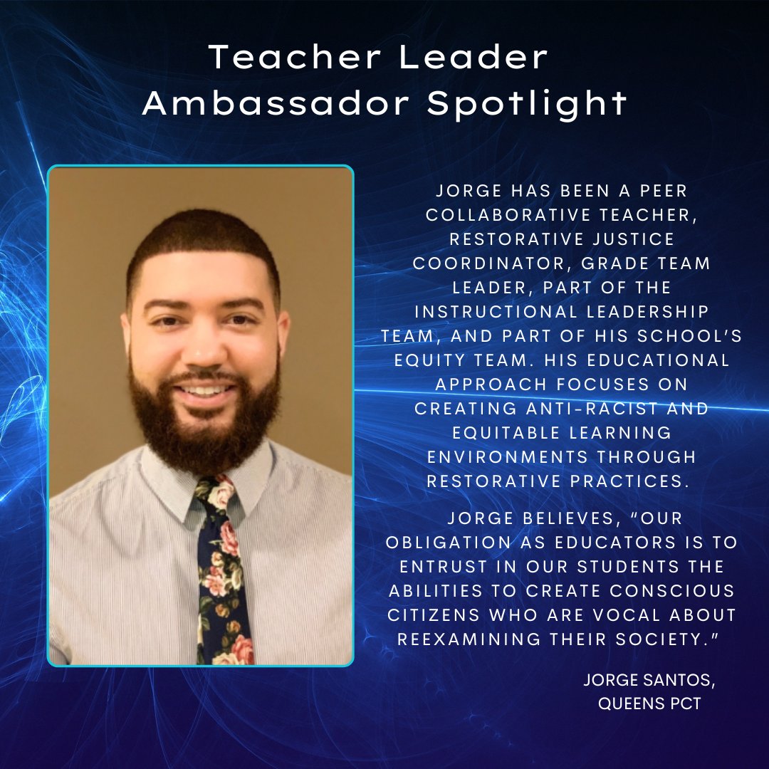 📣 Is 2025 the year you become a teacher leader?? The TCP application is OPEN &amp; teacher leaders, like Jorge, are available to chat with NYC teachers about this opportunity. Schedule a meeting today! bit.ly/3EwaUXt