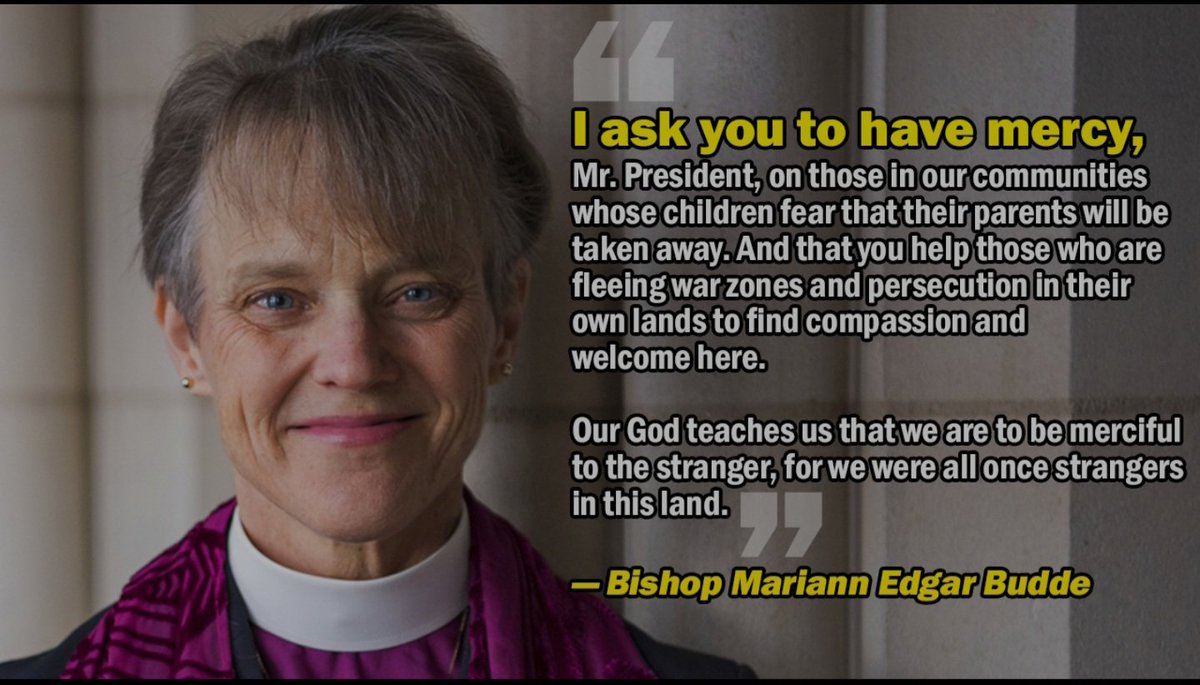 After her sermon, Trump declared that Bishop Mariann Edgar Budde is a nasty woman and demanded official apologies from her for calling him out.

She will not do it. 

The United States of America need more people like her !

#BishopBuddeIsAShero

#ProudBlue
#ResistanceUnited