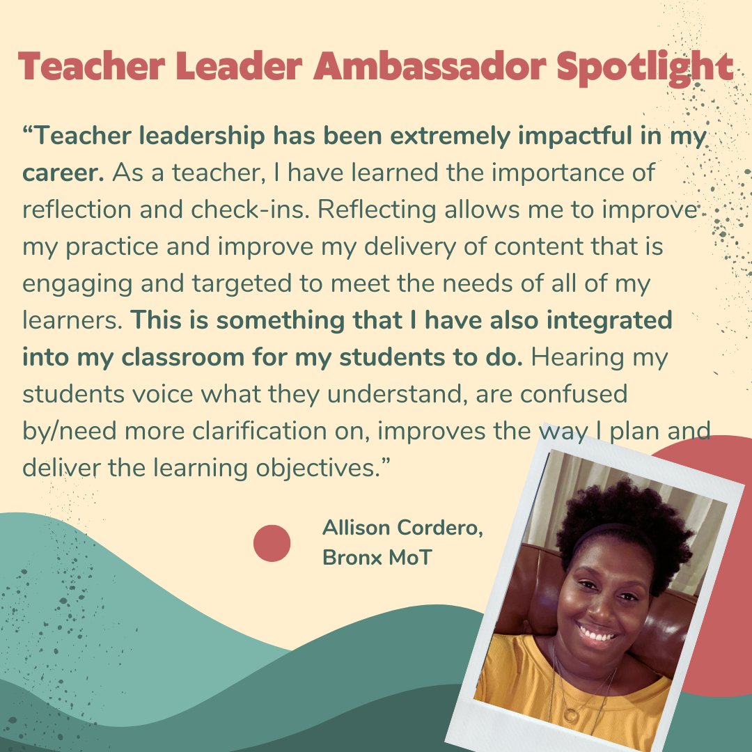📣 It's time to make a whole new impact! The TCP application is OPEN &amp; teacher leaders, like Allison, are available to chat with NYC teachers about this opportunity. Schedule a meeting today! bit.ly/3EwaUXt