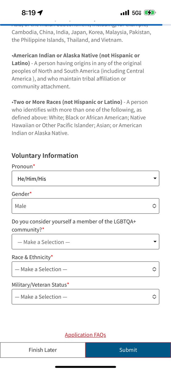 DEI_Investigate's tweet image. We need to remove tax credits for companies that hire minorities.
We need to make it illegal to gather sexual preferences on applications.
These questions DO NOT belong on applications!
Take the money out of diversity.
Hire for merit.