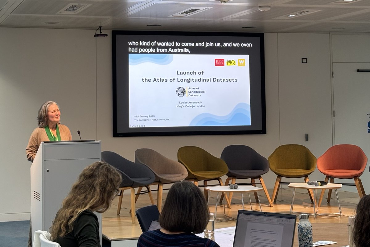 We’re at <a href="/wellcometrust/">Wellcome</a> for the launch of the Atlas of Longitudinal Datasets - a free online platform that maps longitudinal datasets around the world🌎 <a href="/L_Arseneault/">Louise Arseneault</a> <a href="/MQmentalhealth/">MQ</a> 

🔗atlaslongitudinaldatasets.ac.uk #AtlasLongitudinalDatasets