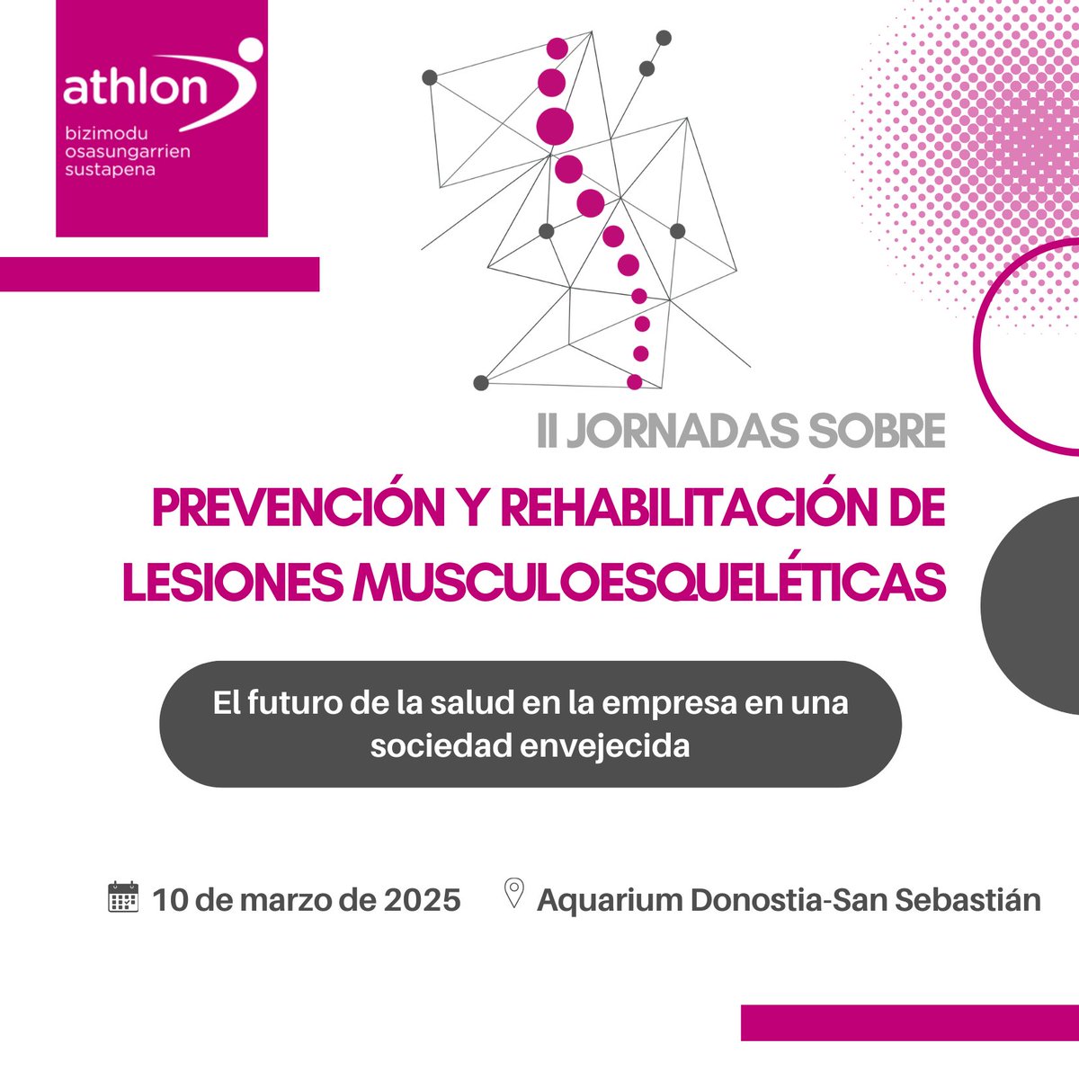 📢II. JORNADAS SOBRE PREVENCIÓN Y REHABILITACIÓN DE LESIONES MUSCULOESQUELÉTICAS; El futuro de la salud en la empresa en una sociedad envejecida.

📎+INFO jornadassalud.com

<a href="/osalanEJGV/">Osalan</a> <a href="/Innobasque/">Innobasque</a> <a href="/AdinberriFund/">ADINBERRI</a> <a href="/DavidHSLtd/">David Health Solutions</a> <a href="/Inditex/">Inditex</a> <a href="/EROSKI/">EROSKI</a> <a href="/DonostiakoUdala/">Donostiako Udala</a> <a href="/aquariumss/">Aquarium Donostia-SS</a>
