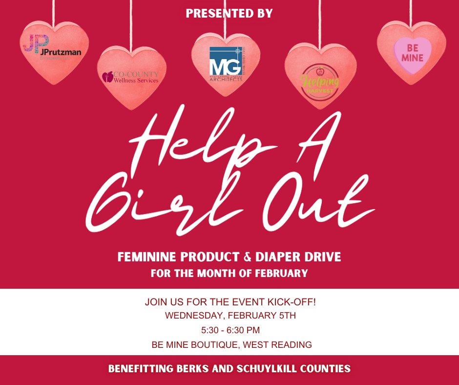 JPrutzman Enterprises (@_jprutzman) on Twitter photo 🌟 Join us Feb. 5th for the 4th Annual Help A Girl Out Event Kick-Off (5:30-6:30 PM @ Be Mine Boutique). We're hosting a feminine product & diaper drive to support those in need. RSVP: suzannec@mg-architects.com 💕 #HAGO #JPE 🌟 Join us Feb. 5th for the 4th Annual Help A Girl Out Event Kick-Off (5:30-6:30 PM @ Be Mine Boutique). We're hosting a feminine product & diaper drive to support those in need. RSVP: suzannec@mg-architects.com 💕 #HAGO #JPE