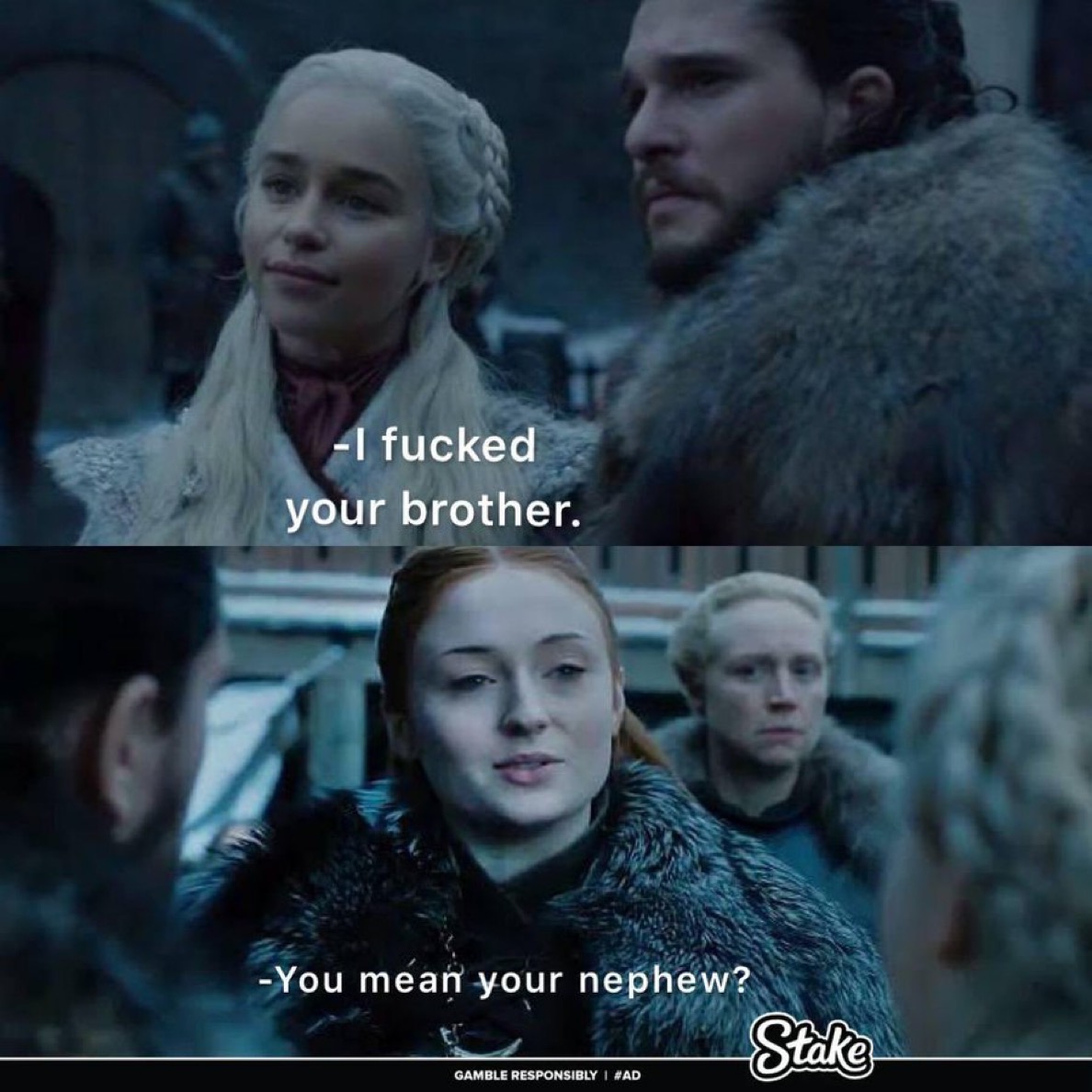 Real_Sidney001's tweet image. Most SAVAGE REPLIES in &quot;Game of Thrones&quot; that&apos;ll get you laughing all day 😂.

A thread 👇

1.