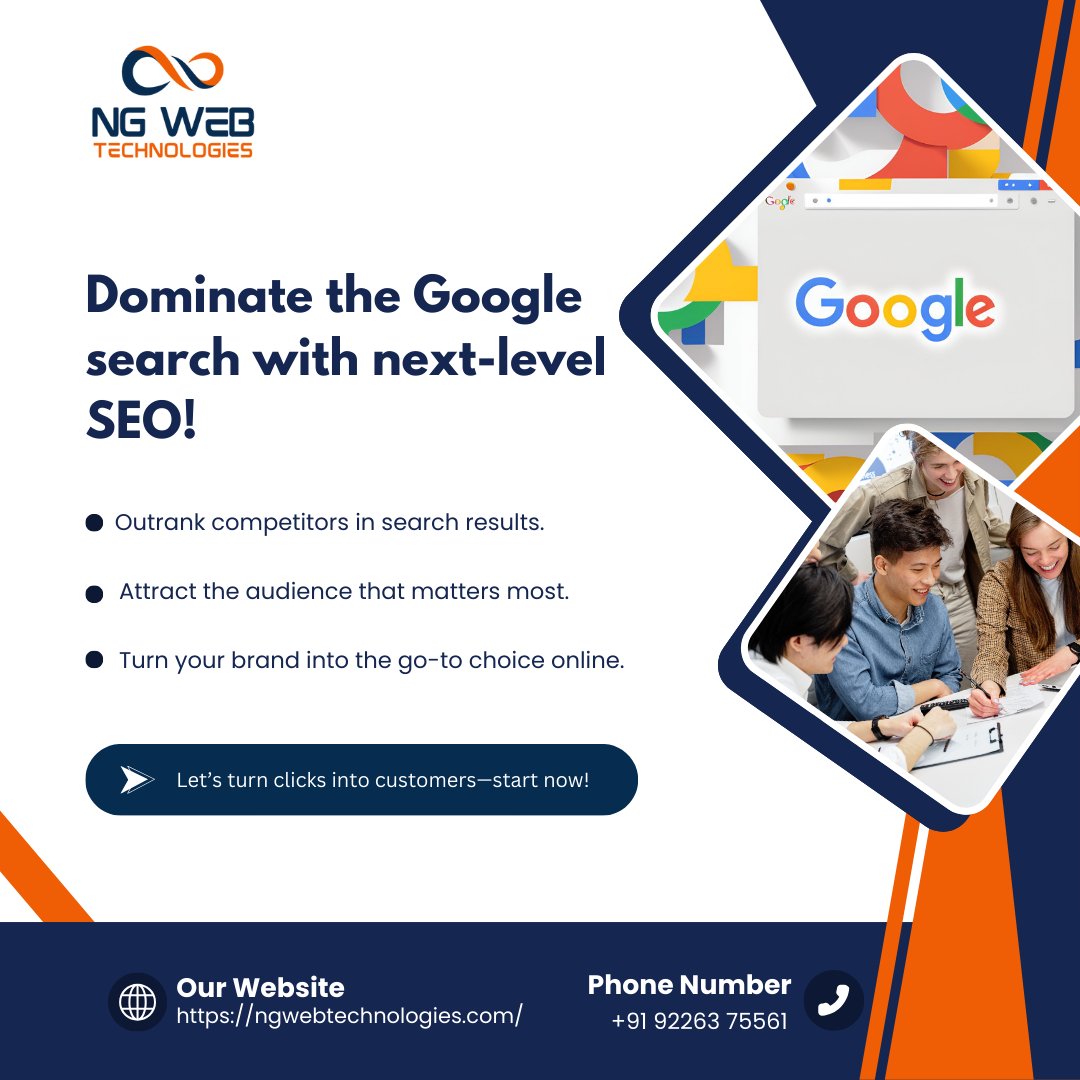 NG_Web_Tech's tweet image. Looking to grow online? NG Web Technologies helps you get noticed and bring more customers with our expert SEO services.

Get in touch today! 💻

#GrowYourBusiness #OnlineSuccess #NGWebTechnologies