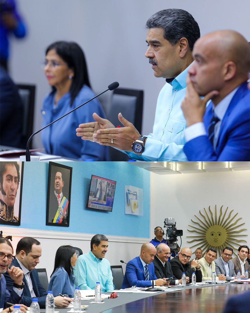 NoticiasPsuv_'s tweet photo. Estamos organizando la Agenda Económica del país con lineamientos priorizados. 

📢 ¡Atención Consejo Nacional de Economía! 📢

1️⃣ Presenten de inmediato las nuevas acciones para profundizar la producción en Venezuela y diagramar un plan de sustitución radical de importaciones.
2️⃣ Un plan de inversión y crédito en la economía real venezolana y priorizada. 
3️⃣ Plan de producción de ingresos en divisas convertibles, alternativo y creciente para Venezuela. ¡Es una tarea para cada motor!
4️⃣ Debemos afinar de manera detallada el Plan de Compras Públicas. 
5️⃣ Avancemos en el Plan de Desarrollo Tributario del país. ¡Reforma tributaria!

¡Tenemos un proyecto de país, tenemos pueblo, patria y presidente, para que nadie nos detenga!

@NicolasMaduro @dcabellor @delcyrodriguezv @ViceVenezuela @VNVenezuelanews @VTVcanal8 @Mippcivzla