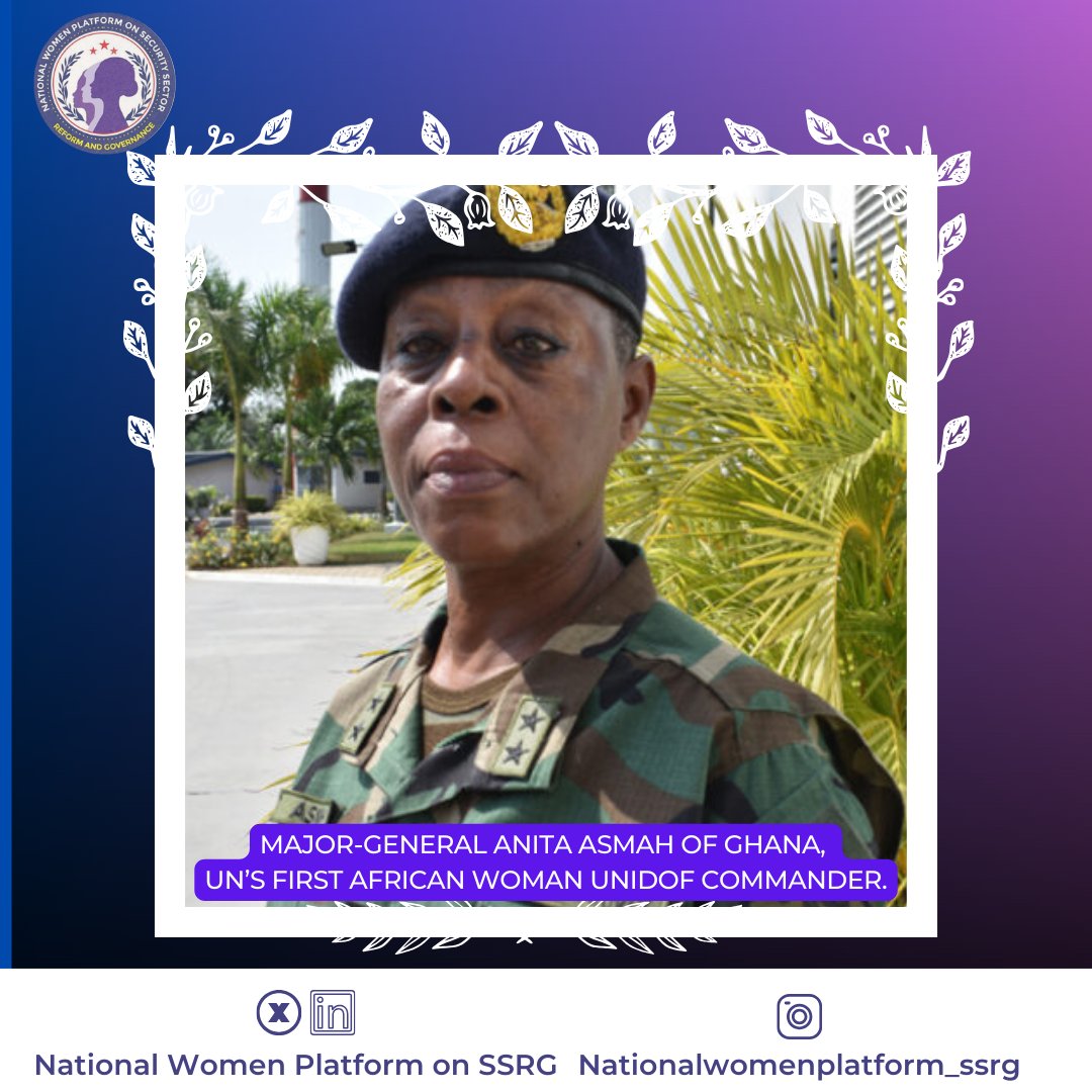 Our Women Crush Wednesday is, Major General Anita Asmah of Ghana. Appointed as the Head of Mission and Force Commander of the United Nations Disengagement Observer Force, marking a historic milestone as the UN's first African woman to hold this position.

<a href="/FESonline/">Friedrich-Ebert-Stiftung</a>
<a href="/UN/">United Nations</a>