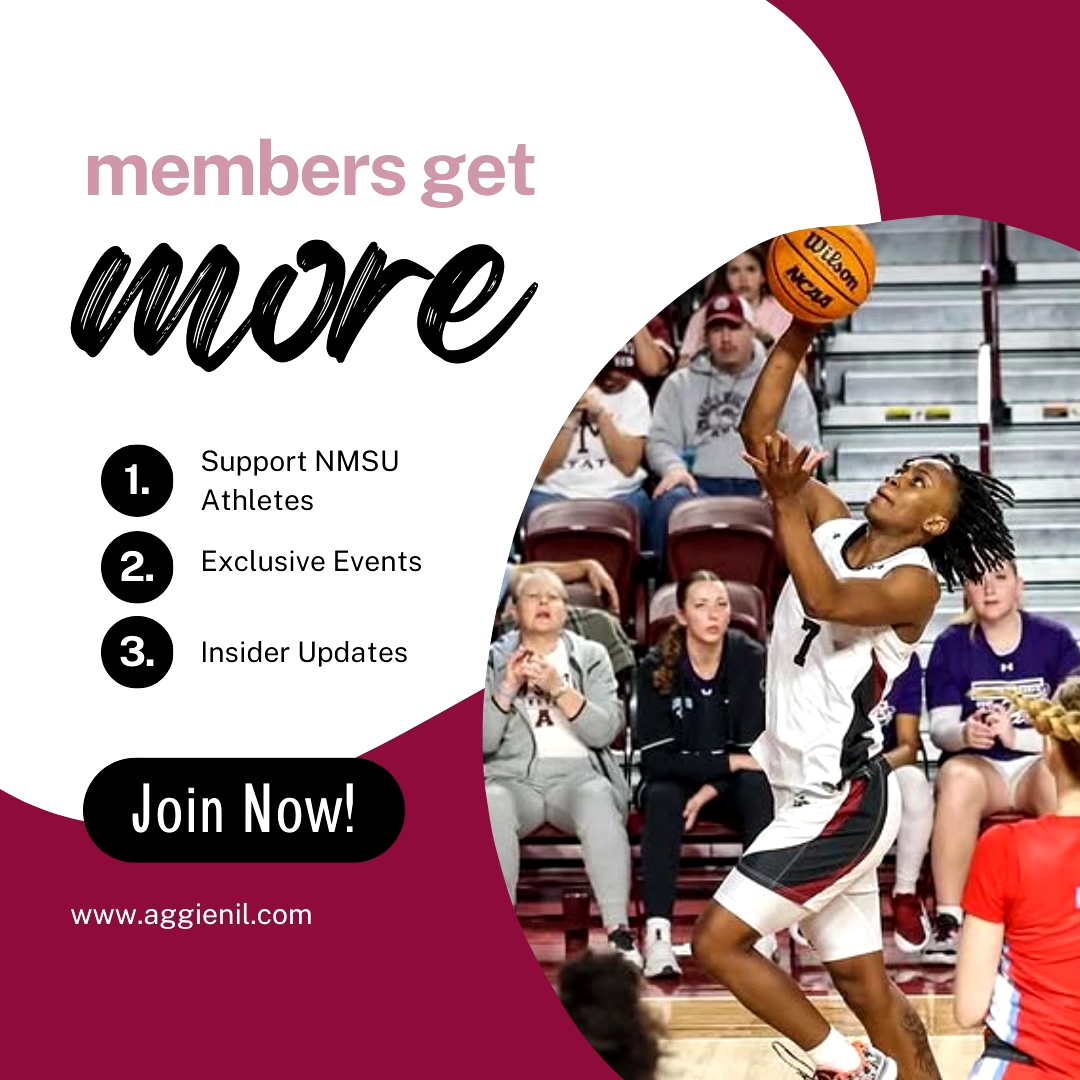 AMTNSPORTS's tweet image. As a valued supporter, enjoy exclusive events like autograph signings and photo ops! 🤝 Gain insider access to team news and athlete stories to stay connected with the Aggie community. 

Join us today: aggienil.com/individual/ 💪 #AggieAthletics #SupportOurAthletes #NMSU