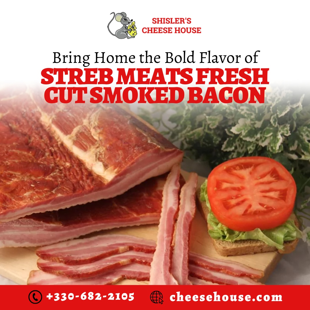 Bring Home the Bold Flavor of Streb Meats Fresh Cut Smoked Bacon 🥓🔥

Crispy, smoky, and oh-so-delicious, this bacon is sure to please. Add it to your breakfast or enjoy it crumbled on salads and soups for that extra savory punch! 

Grab some today and elevate your meals!