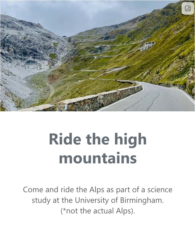 Jamie Pringle (@jamiepringle) on Twitter photo **Ride The High Mountains**. We're keen for trained cyclists to get involved with a fun and exciting physiology research study here at <a href="/UBSportExR/">UBSportExR</a>. Looking at performance at altitude and why certain riders thrive but others struggle. Details in link forms.office.com/e/suCrMZjydj **Ride The High Mountains**. We're keen for trained cyclists to get involved with a fun and exciting physiology research study here at <a href="/UBSportExR/">UBSportExR</a>. Looking at performance at altitude and why certain riders thrive but others struggle. Details in link forms.office.com/e/suCrMZjydj