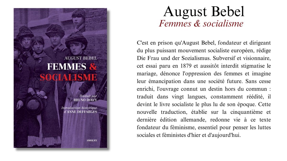 Le_Fil_Rouge_'s tweet photo. 🔴« Femmes et socialisme » - du titre original de 1911 « La Femme et le Socialisme » - ouvrage d'August Bebel,

Prochainement réédité par les belles éditions @CoSmolny https://t.co/7Yr9XWb59K