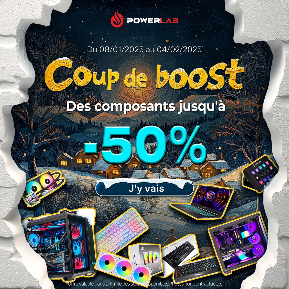 PowerLabFr's tweet image. ❄️ Les SOLDES d&apos;HIVER sont là chez Powerlab ! ❄️

🚀 Jusqu&apos;à -50% sur une sélection de composants &amp;amp; périphériques !
💻 PC Gamer en promo pour tous les budgets, y compris nos best-sellers !
👉 Découvrez nos offres ici : shorturl.at/aXCtZ