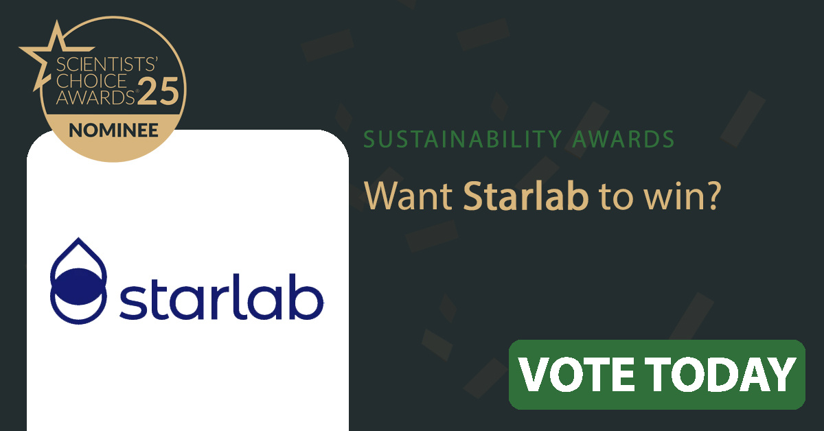 It's time to vote in the Scientists' Choice Awards® for Sustainable Supplier of the Year 2024! <a href="/StarlabUKLtd/">Starlab</a> has been nominated. Share your opinion on whether they deserve to win. 

Vote here: eu1.hubs.ly/H0fQXg50

#ScientistsChoiceAwards #ScienceCommunication #Sustainability