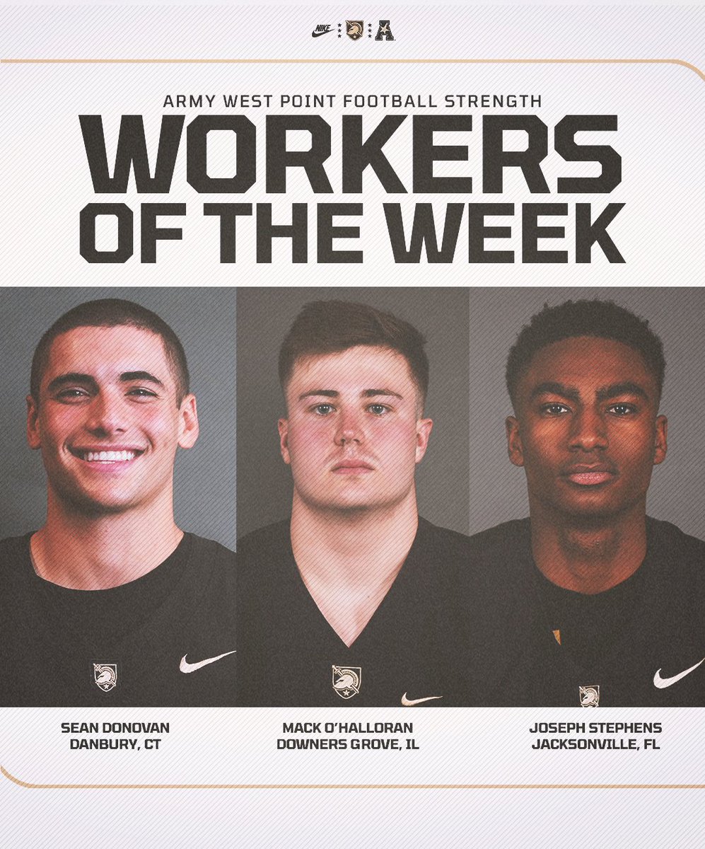 Our <a href="/ArmyFB_Strength/">Army Football Strength</a> Workers of the Week 💪🫡