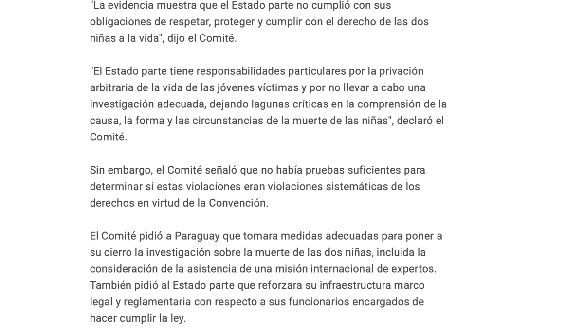 NenePedernera's tweet photo. El comite acaba de publicar la 2da investigacion realizada en el marco del art 13 del 3er protocolo: https://t.co/dzVyxnWYfp https://t.co/RZIdXuA9zh