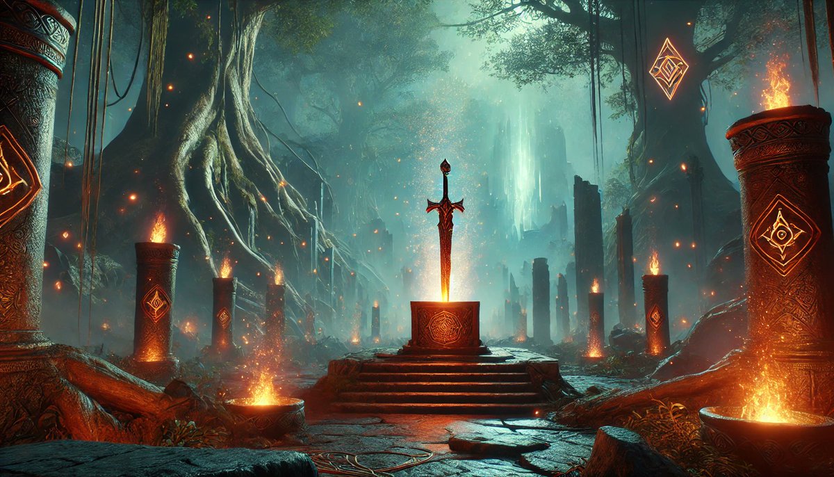 TFRS_NFT's tweet photo. Forged in the heart of an eternal flame, the Blade of the Ember Knight stands ready to unleash the power of the sun itself. 

A weapon of legendary might, glowing with fire and fury. Will you be the one to wield its unyielding strength?

#TheForgottenRelics #NFT #nftcollectors https://t.co/7xE8LxdOaG
