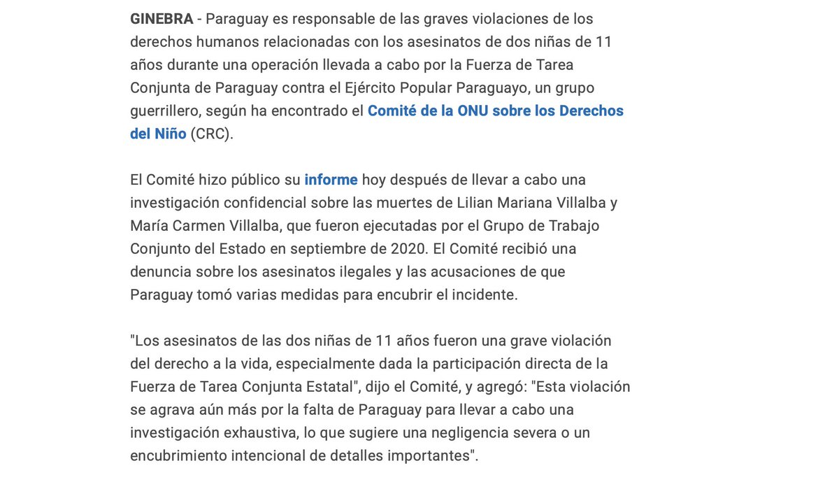 NenePedernera's tweet photo. El comite acaba de publicar la 2da investigacion realizada en el marco del art 13 del 3er protocolo: https://t.co/dzVyxnWYfp https://t.co/RZIdXuA9zh