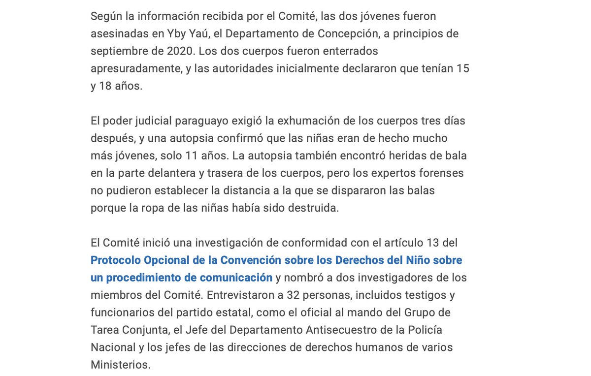 NenePedernera's tweet photo. El comite acaba de publicar la 2da investigacion realizada en el marco del art 13 del 3er protocolo: https://t.co/dzVyxnWYfp https://t.co/RZIdXuA9zh