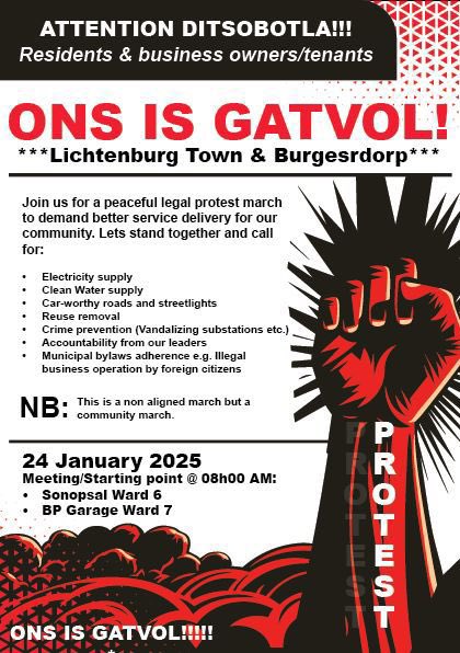 Bigmo42Nino's tweet image. The struggle continues, Aluta Continua. Let’s stand up and go represent the change we need. This will be a peaceful march and be there so your voice too shall be heard. Enough is Enough… Please share with Ditsobotla residents #news24
#TrendingNow #Ditsobotla #Lichtenburg