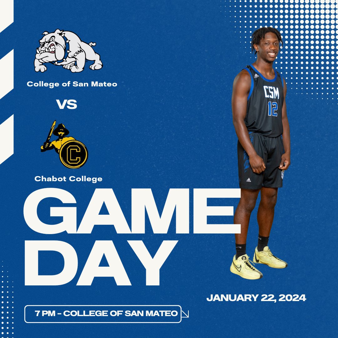 🚨GAME DAY🚨
Come out and support The Bulldogs as they defend home court versus Chabot College.
Tip off is set for 7pm
Watch the live stream here💻: 
fan.hudl.com/usa/ca/san-mat…