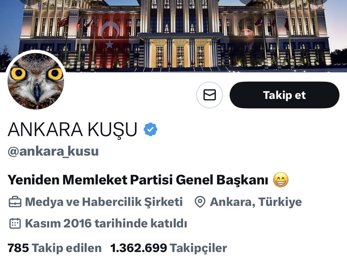 GÜZ (@guzcann) on Twitter photo Ankara Kuşunu takipten çıkın arkadaşlar. Akp’nin bir dünya açığı varken, son zamanlarda ısrarla muhalifleri hedef alması ve yalan yanlış haberlerle algı yapması muhtemelen yemlenecek iyi bir yer bulduğunu gösteriyor.
Linki <a href="/ankara_kusu/">ANKARA KUŞU</a> Ankara Kuşunu takipten çıkın arkadaşlar. Akp’nin bir dünya açığı varken, son zamanlarda ısrarla muhalifleri hedef alması ve yalan yanlış haberlerle algı yapması muhtemelen yemlenecek iyi bir yer bulduğunu gösteriyor.
Linki <a href="/ankara_kusu/">ANKARA KUŞU</a>