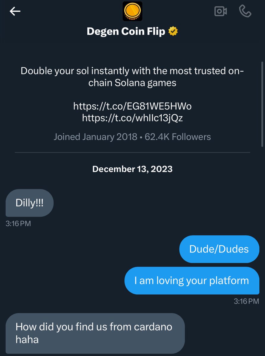 I spent all last cycle as a Cardano maxi, working on NFT projects and very  much in the “why would I use Solana if it turns off all the time” camp. DCF