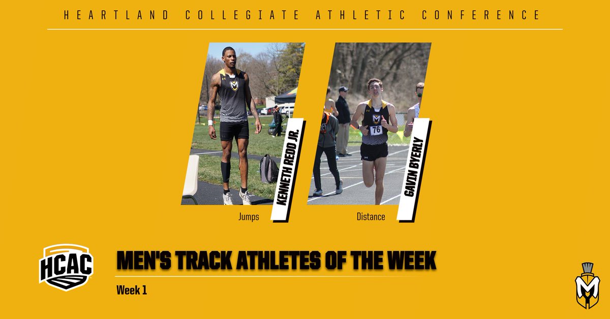 MUSpartans's tweet photo. MITF: Kenny Redd and Gavin Byerly named HCAC Athletes of the Week for Week 2! This comes after outstanding performances at Rose-Hulman's "Friday Night Spikes" last week! 

Read: https://t.co/KQkuIGMG6E

#MUSpartans | #SpartanPride https://t.co/tse9UW087h