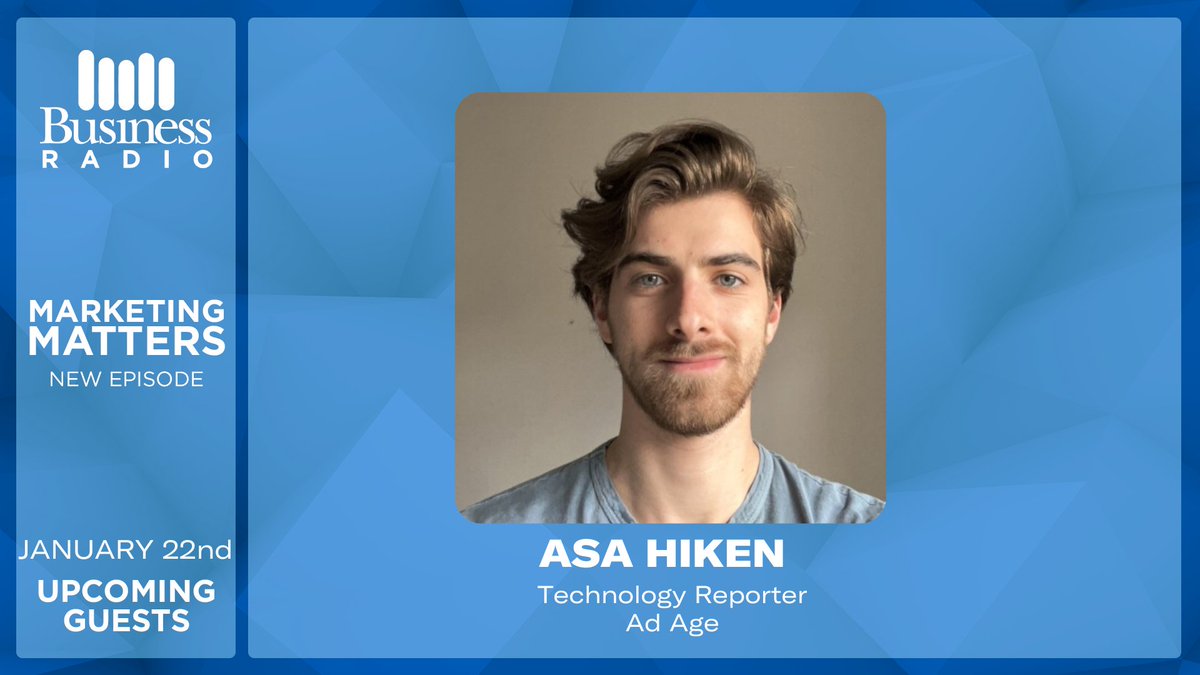 Wharton Marketing Matters (@sxmmarketing) on Twitter photo TODAY at 5pm ET - <a href="/AdAge/">Ad Age</a>'s <a href="/AsaBHiken/">Asa Hiken</a> joins <a href="/BarbaraKahn/">Barbara Kahn</a> for #Marketing News of the week!
- #AI Search Platforms & How Marketers Can Improve Their Portrayal
- <a href="/AvosFromMexico/">Avocados From Mexico</a> Unveils An AI ‘Gronk’
- #CES2025 Key Takeaways For Marketers
🔊Tune in on <a href="/SXMBusiness/">SiriusXM Business Radio</a>🔊 TODAY at 5pm ET - <a href="/AdAge/">Ad Age</a>'s <a href="/AsaBHiken/">Asa Hiken</a> joins <a href="/BarbaraKahn/">Barbara Kahn</a> for #Marketing News of the week!
- #AI Search Platforms & How Marketers Can Improve Their Portrayal
- <a href="/AvosFromMexico/">Avocados From Mexico</a> Unveils An AI ‘Gronk’
- #CES2025 Key Takeaways For Marketers
🔊Tune in on <a href="/SXMBusiness/">SiriusXM Business Radio</a>🔊
