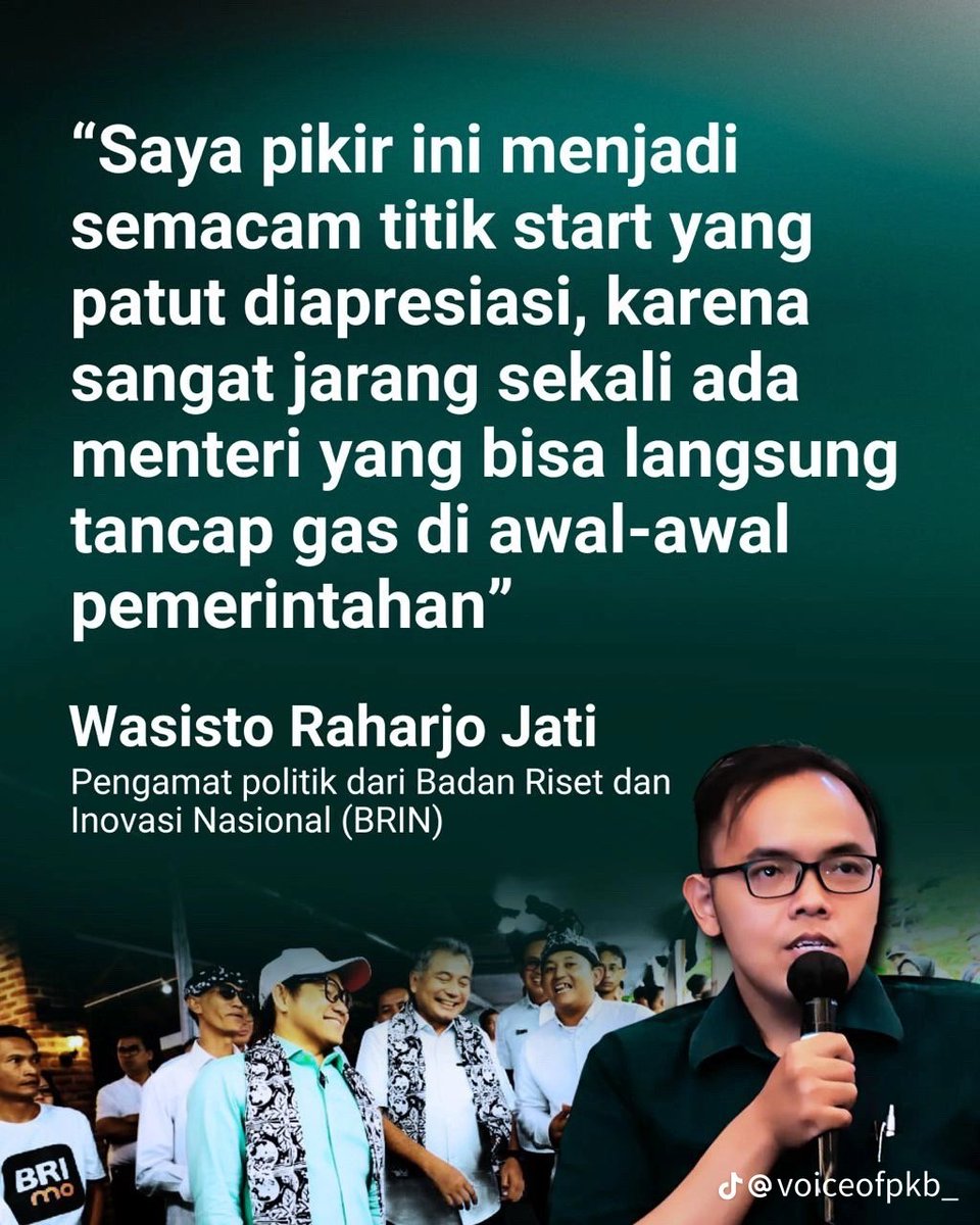 Jarang ada menteri langsung tancap gas diawal pemerintahan (Wasito Raharjo)