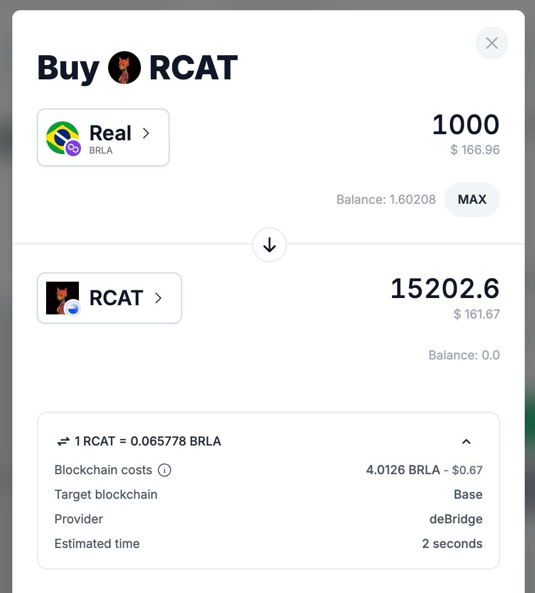 You can buy $RCAT directly with PIX, Credit and Debit cards using <a href="/usePicnic/">Picnic ✨</a> <a href="/usePicnicBR/">Picnic ✨</a> 🇧🇷

usepicnic.com/en/app/assets/…