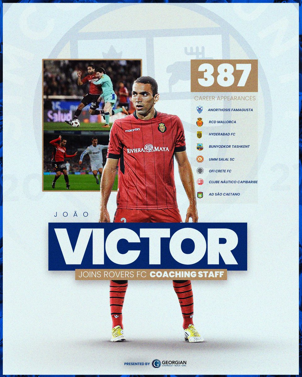FORMER LA LIGA STAR JOINS ROVERS COACHING STAFF 🇪🇸🔵

We’re thrilled to welcome João Victor to Simcoe County Rovers technical staff! ⚽🔥

Let’s give Joao a warm Rovers welcome and get ready to reach new heights together! 💙

#SCRFC #ThePeopleAreTheCounty #WelcomeJoao