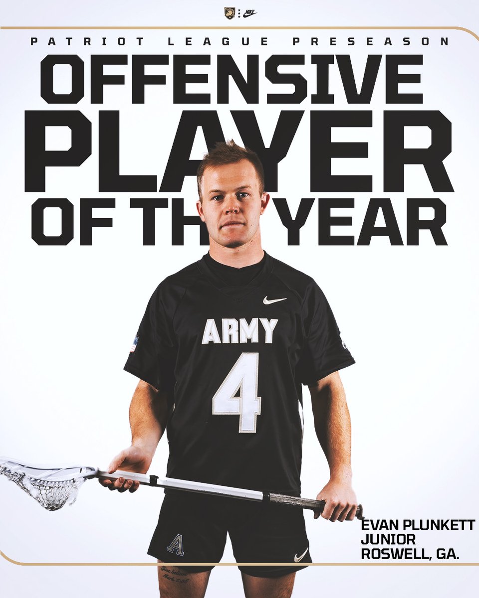 Patriot League Preseason Offensive Player of the Year: Evan Plunkett ⚔️

#FamilyToughnessTradition || #GoArmy