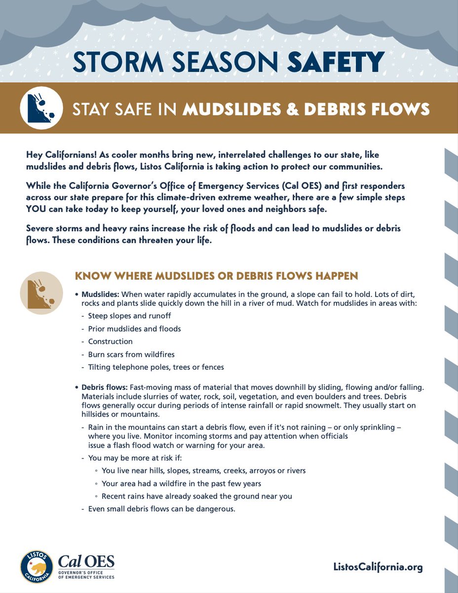 COREresponse's tweet image. Here are more safety tips to stay safe in mudslides and debris flows.

 #mudslides #wildfires