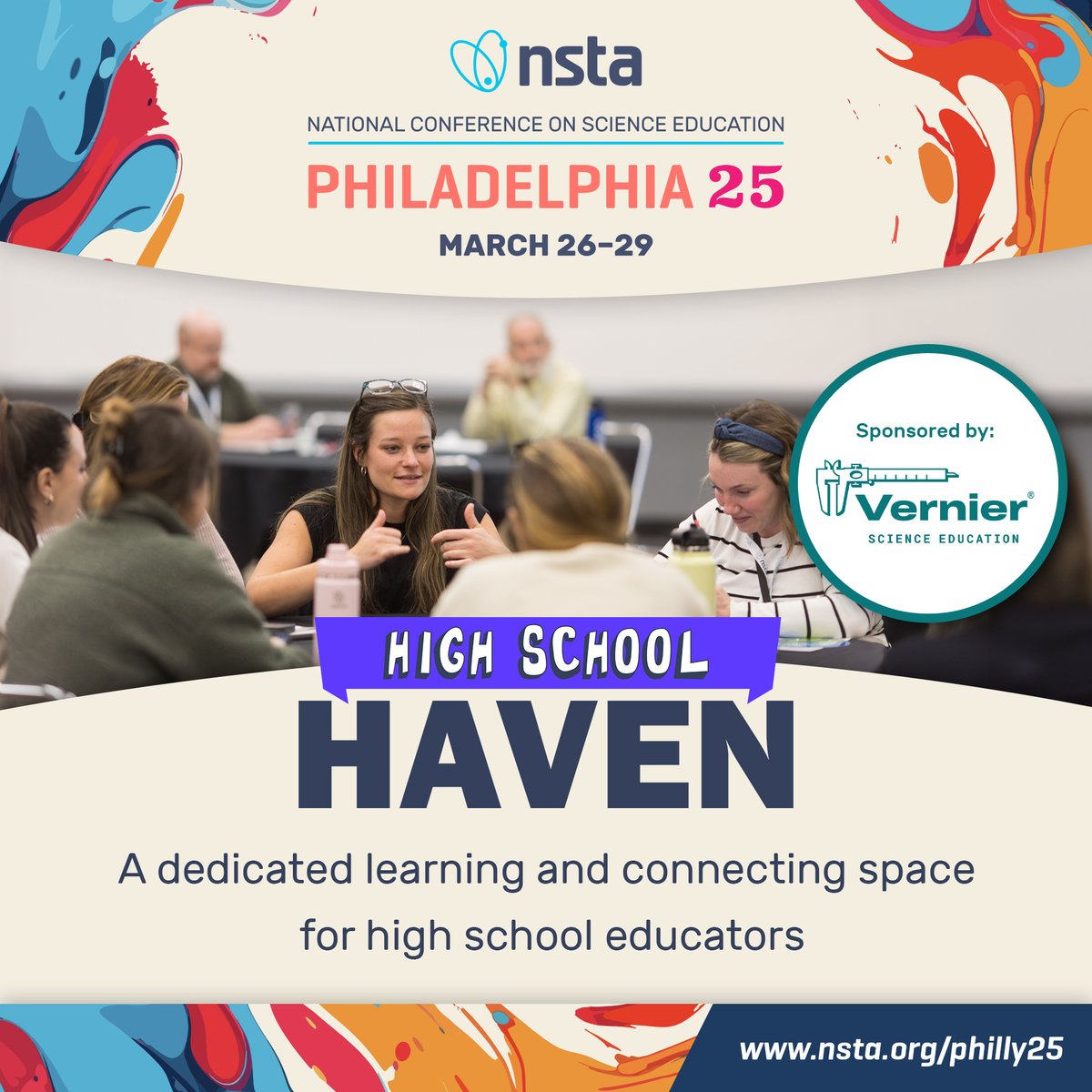 Join #NSTA in #Philly this spring for #NSTASpring25 and take advantage of our High School Haven, a dedicated learning and connecting space for #highschool #educators to rest and recharge. Sponsored by <a href="/VernierST/">Vernier Science Education</a>! Register at bit.ly/42eiELp. #STEMEd