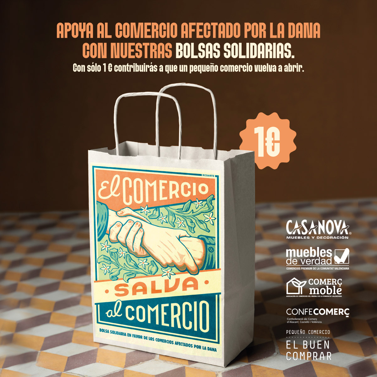 mueblescasanova's tweet photo. ⚠️ COLABORA con bolsas, sellos, donaciones… ¡el comercio afectado por la #DANA necesita tu ayuda! 🆘

✔️ Tu tienda de #MueblesDeVerdad se une a la iniciativa #ElComercioSalvaAlComercio de @ConfecomercCV para ayudar al #ComercioLocal de #Valencia. 🛍

👉🏼 https://t.co/82TWi6k5XJ https://t.co/0TmckaYTwB