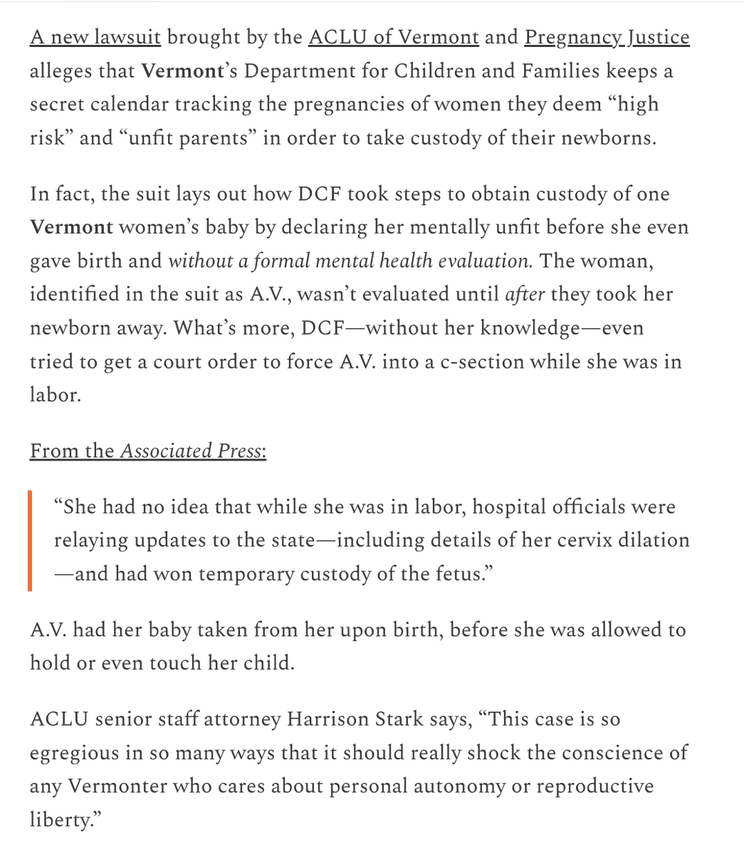 JessicaValenti's tweet photo. Don’t ever be lulled into thinking that ‘pro-choice’ states are immune from doing scary shit. And boy oh boy is this story scary.

Excerpted from my newsletter: https://t.co/nhZFnKANWB