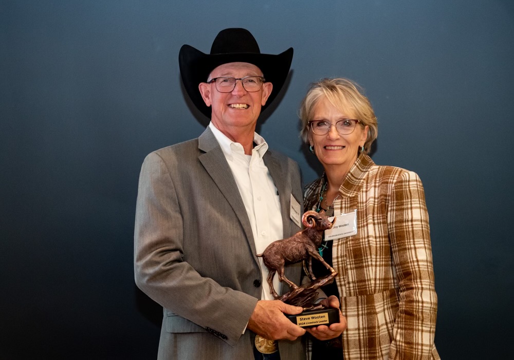 CSUAmyParsons's tweet photo. We hosted the @CSUAgSci  Livestock Leader Award Reception and Beef Club dinner at @CSUSpur during the @NationalWestern  Stock Show!

Congrats to CSU alum Steve Wooten for his dedication to sustainable ranching. Thanks to the CSU Beef Club for supporting Ag Sciences and Athletics! https://t.co/MYcsfTQIzu