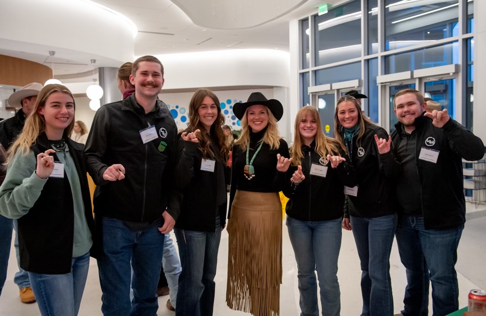 CSUAmyParsons's tweet photo. We hosted the @CSUAgSci  Livestock Leader Award Reception and Beef Club dinner at @CSUSpur during the @NationalWestern  Stock Show!

Congrats to CSU alum Steve Wooten for his dedication to sustainable ranching. Thanks to the CSU Beef Club for supporting Ag Sciences and Athletics! https://t.co/MYcsfTQIzu