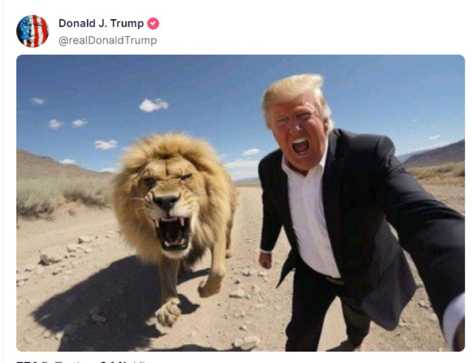 GOT THAT LIONS MANE ENERGY!

<a href="/POTUS/">President Donald J. Trump</a> <a href="/BarronXSpaces/">Barron X Spaces</a> <a href="/EricTrump/">Eric Trump</a> <a href="/realDonaldTrump/">Donald J. Trump</a> #Trumphair