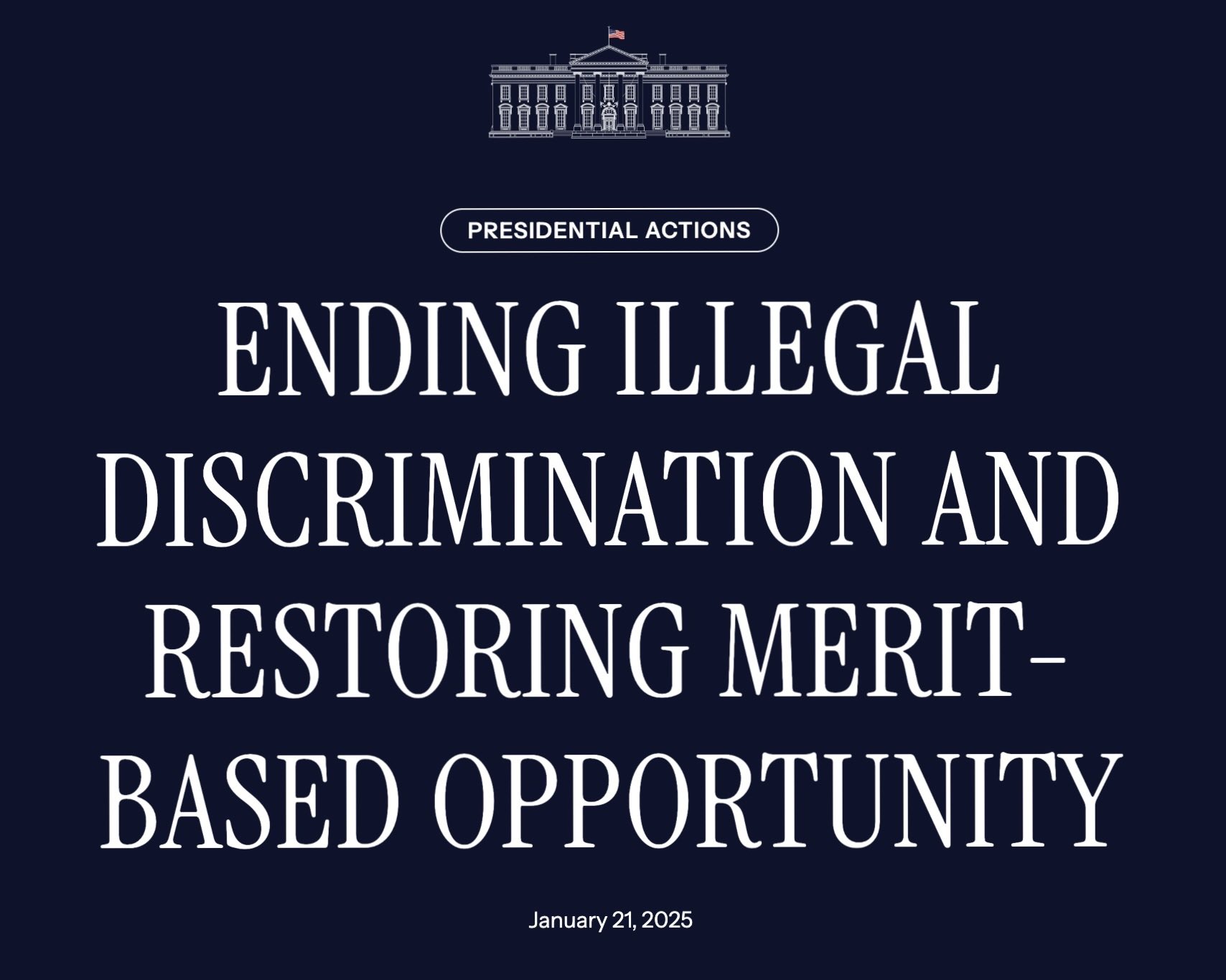 America First Legal on X: "For three years, AFL has fought relentlessly to  dismantle DEI. This week, President Trump issued an executive order ending  illegal discrimination and restoring merit-based opportunity for all