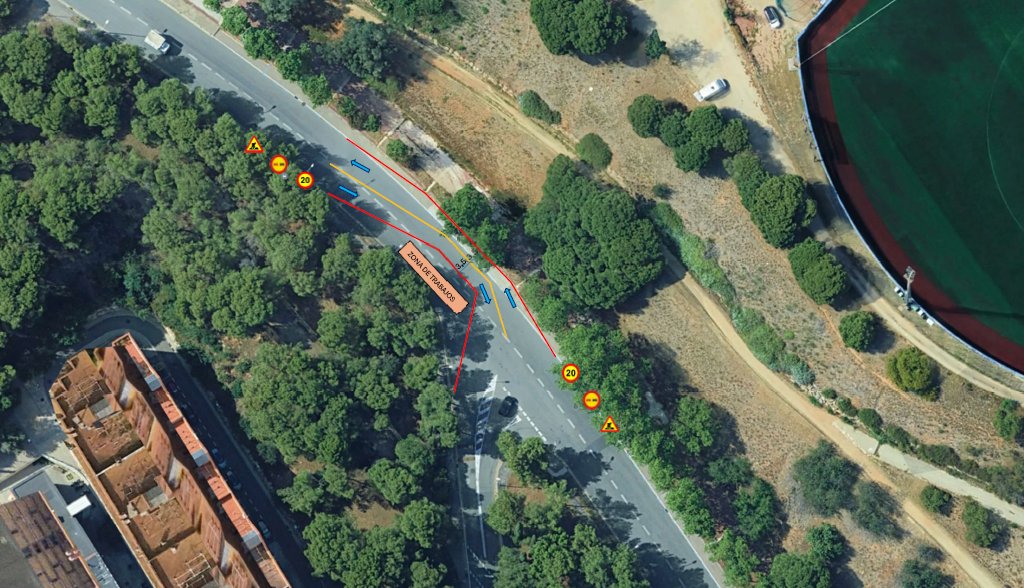 Aquest dijous i divendres, per les obres d'estabilització dels talussos de la Pedrera del Mussol, ↗️ desviament dels carrils de circulació i 🚫 prohibició d'aparcar en aquest tram del carrer dels Jocs del 92 #Montjuïc.

ℹ️ barcelona.cat/ca/que-pots-fe…