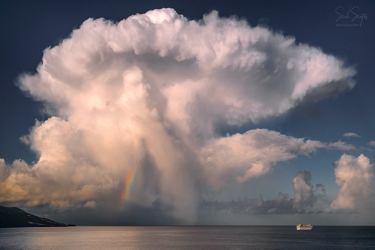 Atardecer de hoy desde Los Cancajos, Isla de La Palma