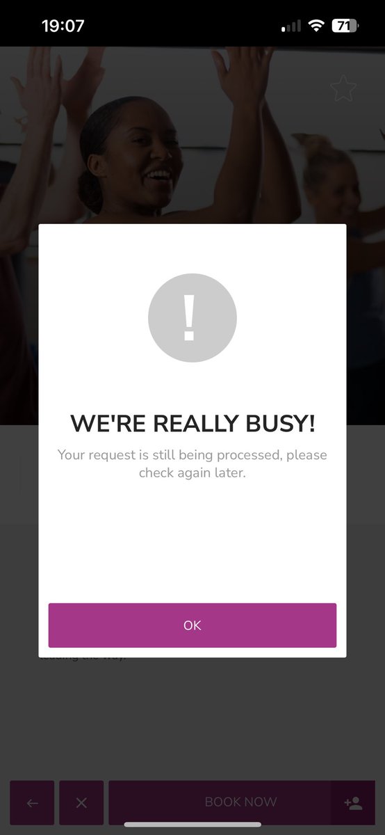 Every single time and then I don’t get the class .. come on <a href="/DavidLloydUK/">David Lloyd Clubs</a> sort out this app .. it’s useless. To pay so much for membership and not be able to book classes is infuriating!!